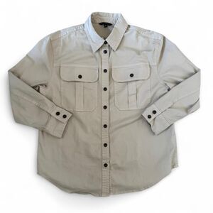 Banana Republic Men's Shirt Jacket Size Medium Tan Heritage Preppy Outdoors